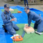 ⑤消防隊員による「応急救護」の模範訓練
