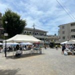 ⑨本蓮沼公園に多数のテントが