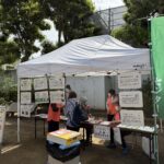 ⑦筆者が参加している「災害ボランティア」のブース