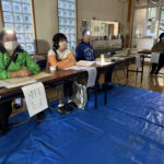 ②「避難所受付」。町会ごとに避難してくる住民を受付、記録する。もちろん町会外の方々も多く避難してくるだろう
