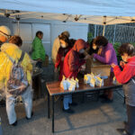 ⑨「炊き出し」。今回は非常食を活用。食べたかったなあー