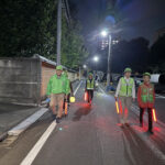 ⑤町内会を防犯パトロール中!