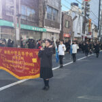 ③白バイに続いては、淑徳中学高等学校吹奏楽部のみなさんによるマーチング