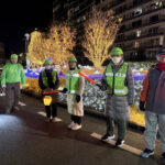 ④トプコンのイルミネーションの前で