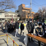 ①七草がゆの無料配布が始まりました