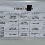 ⑤4つのグループに分かれて訓練開始。蓮沼西町会は「D」グループだ