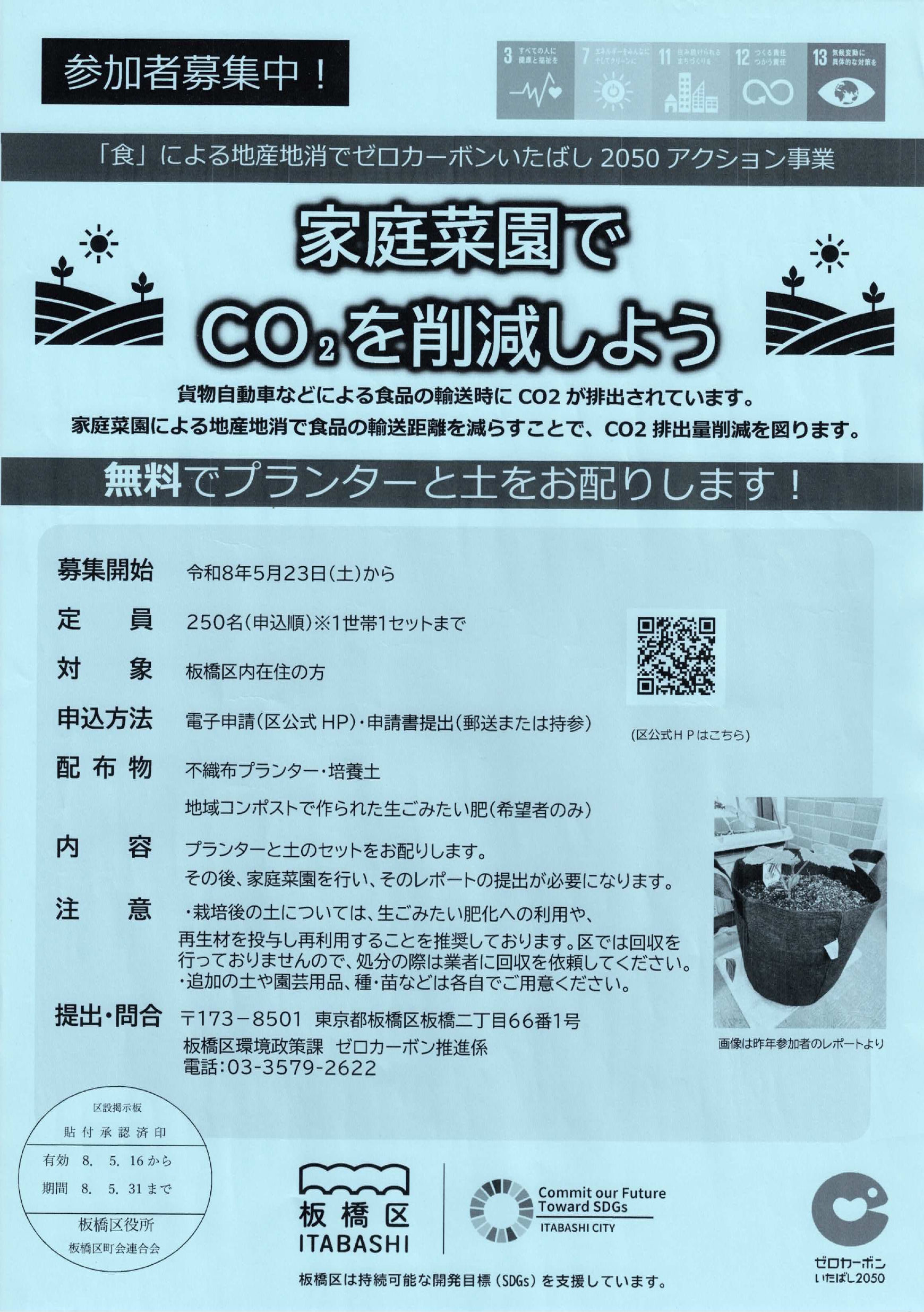 （掲示板）家庭菜園でCo2を削減しよう