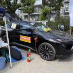 ⑮今回協賛で参加した「トヨタモビリティ東京」。「災害時電源供給車」としてEV車が活躍