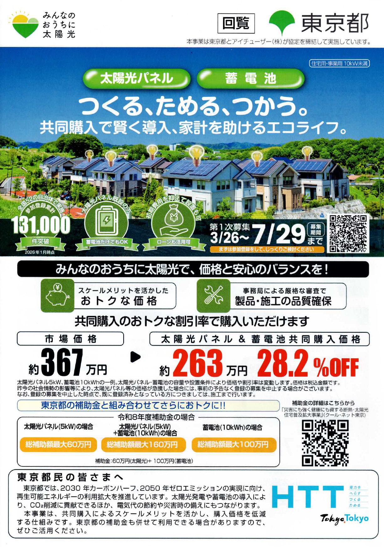 みんなのおうちに太陽光