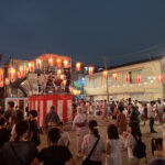 ⑤すでに盆踊りも盛り上がっています